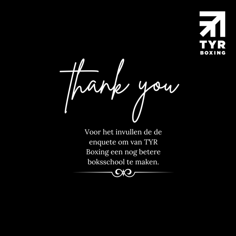 Uitslag enquête TYR Boxing