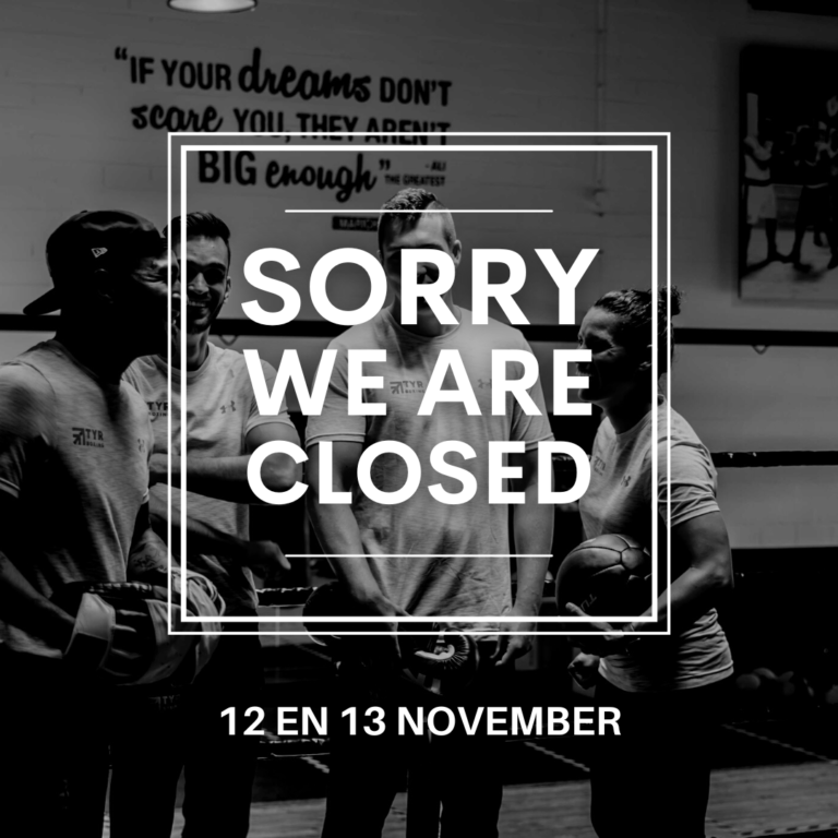 Gesloten 12 & 13 November